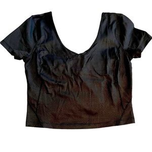 NWT Lululemon Align Crop Tee - Black Size 10